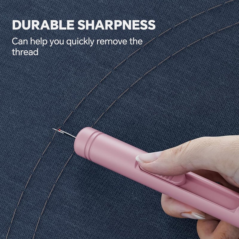 QinYj 2 in 1 Automatic Needle Threaders Seam Ripper Sewing Tools Family Life Sewing Tools Seam Rippers Telescopic Safety Threading Device - Image 2